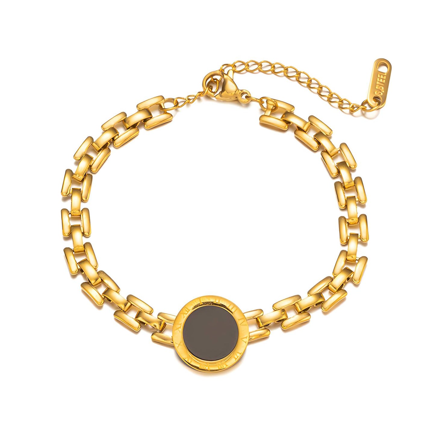 Obsidian Medallion Bracelet Code: BRGP0017