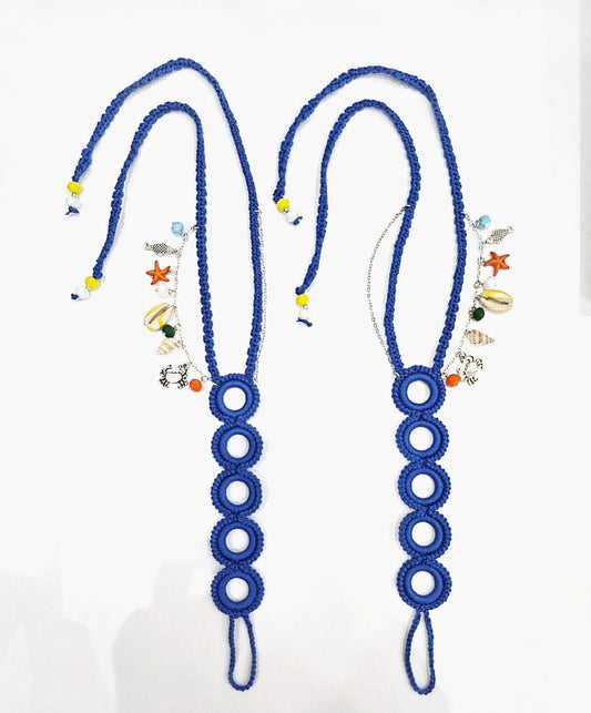 Azure Serenade Crocheted Barefoot Sandals Code: BSC001
