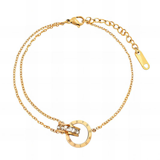 Eterna Roman Crystal Anklet    Code: ANKGP001