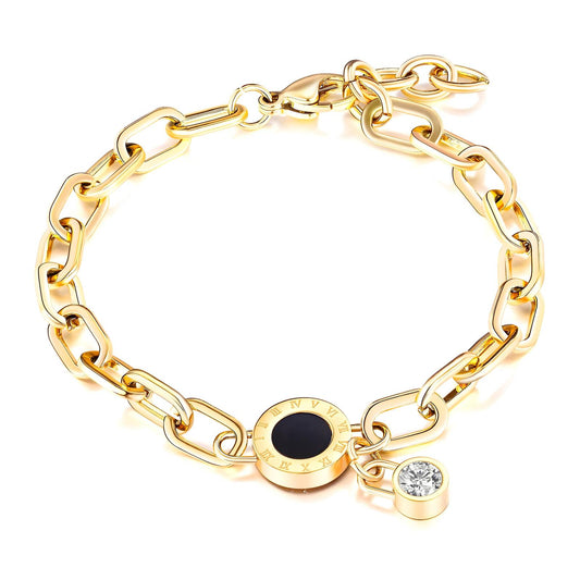 Midnight Roman Crystal Bracelet    Code: BRGP003