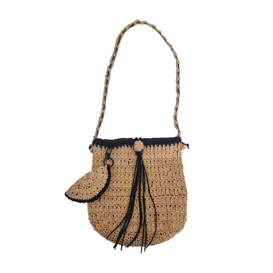 Midnight Sun Crocheted Shoulder Bag   Code: CHBG0011