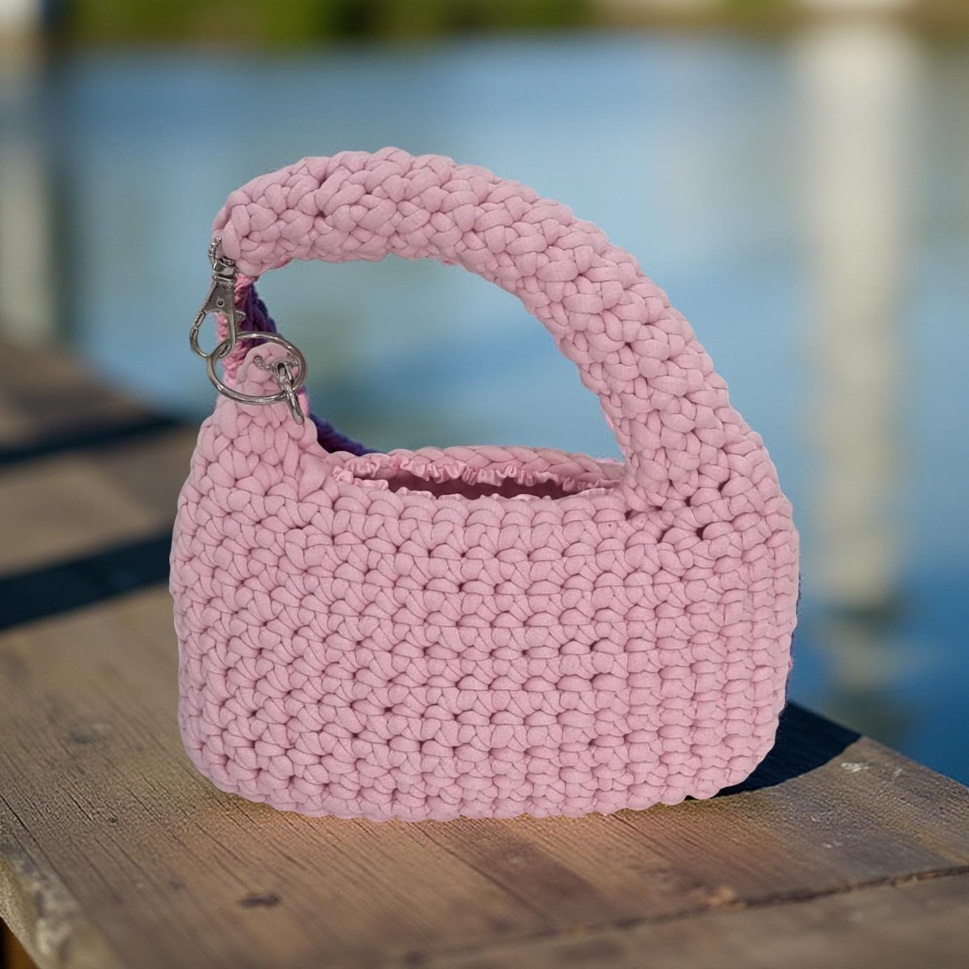 Blush Charm Crocheted Shoulder Bag      Code: CHBG004