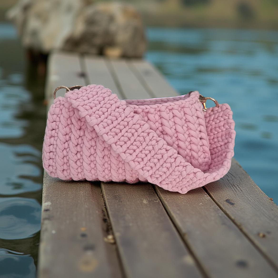 Blush Grandeur Crocheted Shoulder Bag       Code: CHBG008