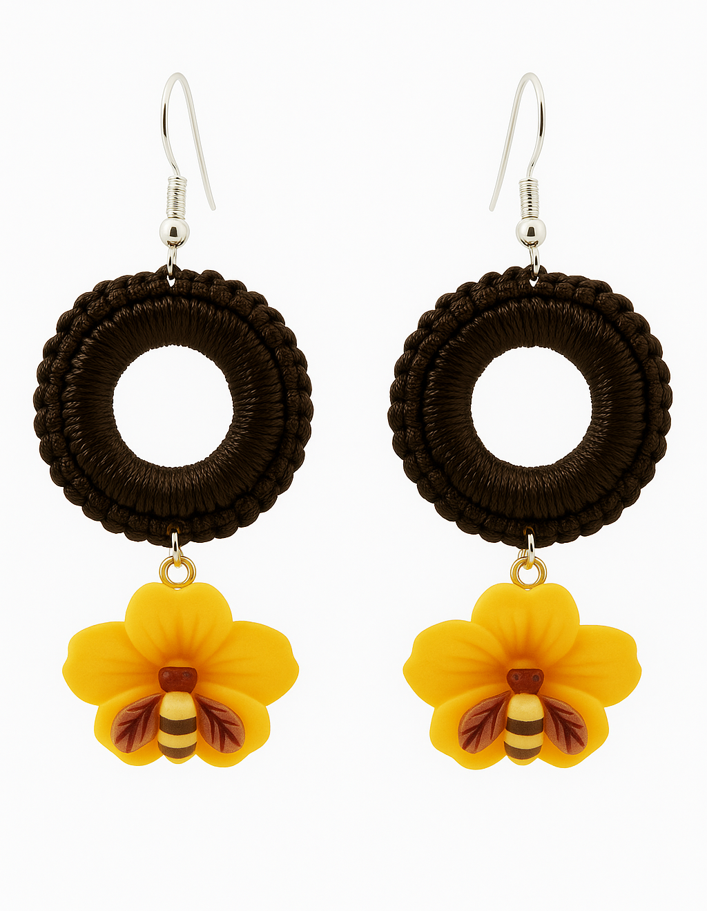 Honey Bloom Crocheted Earrings          Code: ERC0014