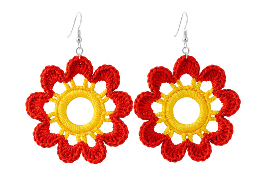 Solara Hoops Crocheted Earrings     Code: ERC0016