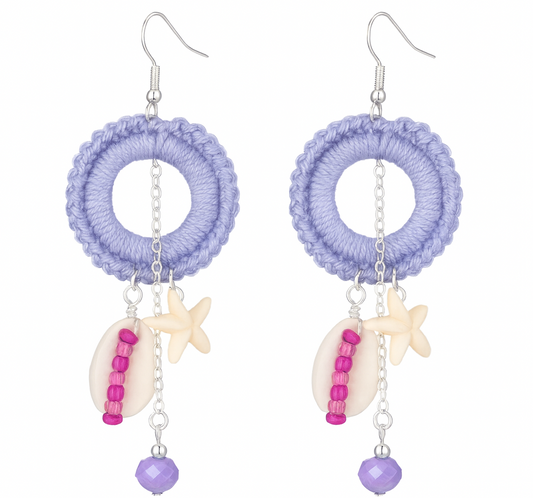 Seashore Melody Crocheted Earrings    Code: ERC0020
