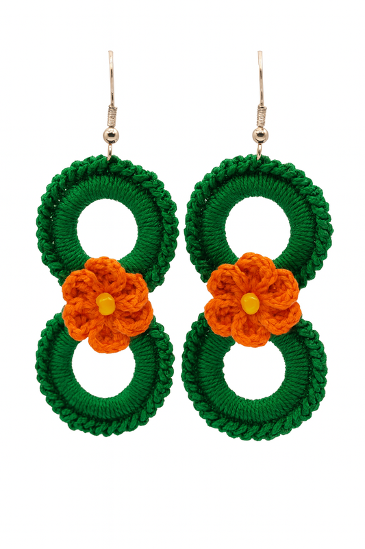 Flora Loop Crocheted Earrings           Code: ERC007