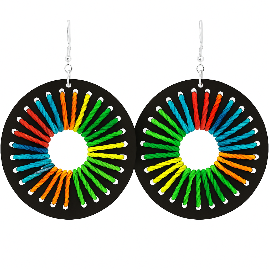 Chromatic Wheel Earrings    Code: ERW002