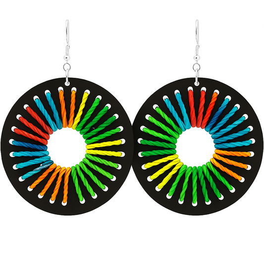 Chromatic Wheel Earrings    Code: ERW002