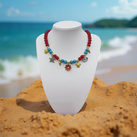 Coral Bay Charms Necklace   Code: NK0012