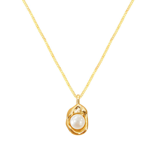 Halo Pearl Necklace      Code: NKGP0016