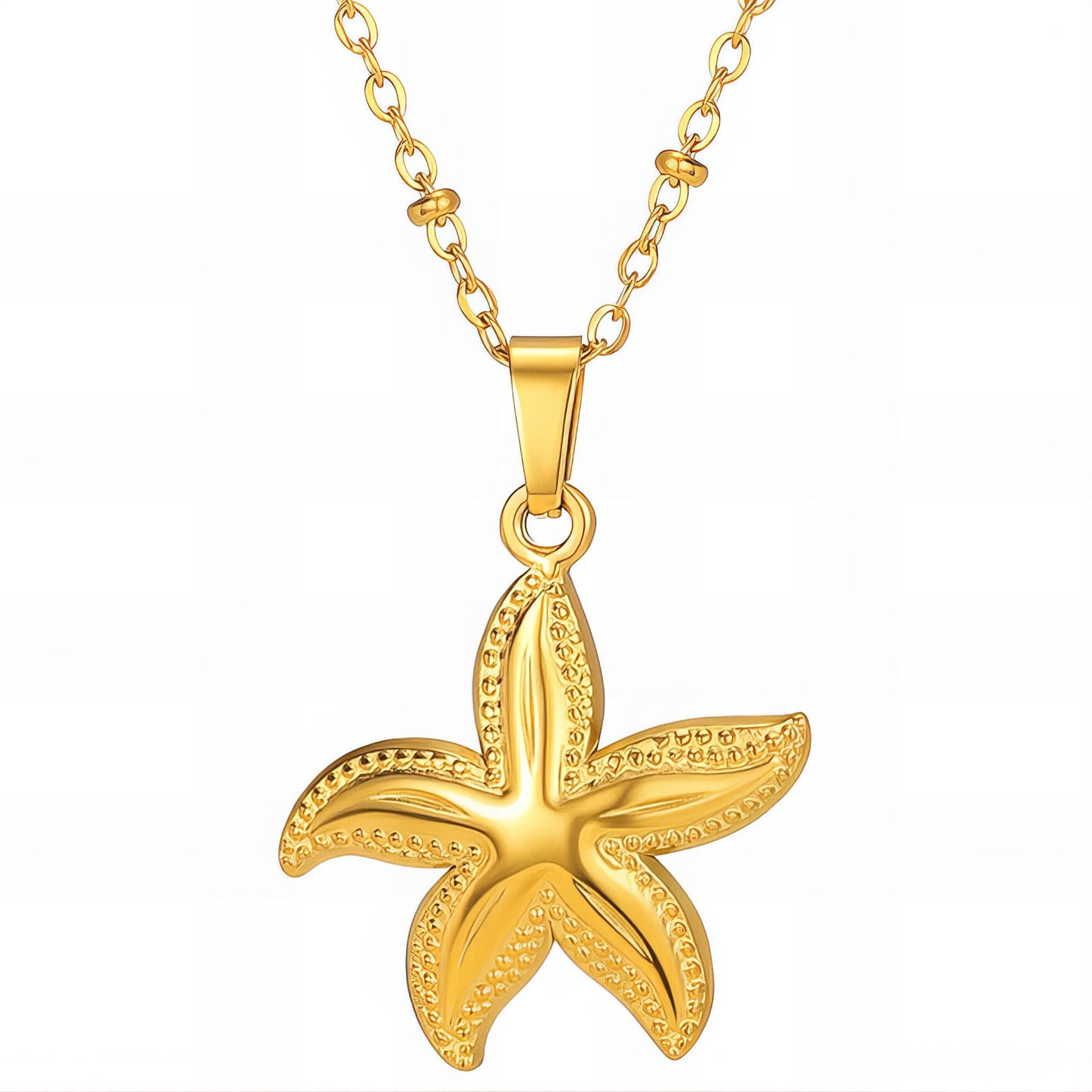 Golden Starfish Necklace      Code: NKGP0018