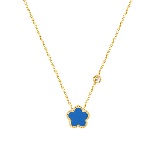 Azure Clover Necklace    Code: NKGP006