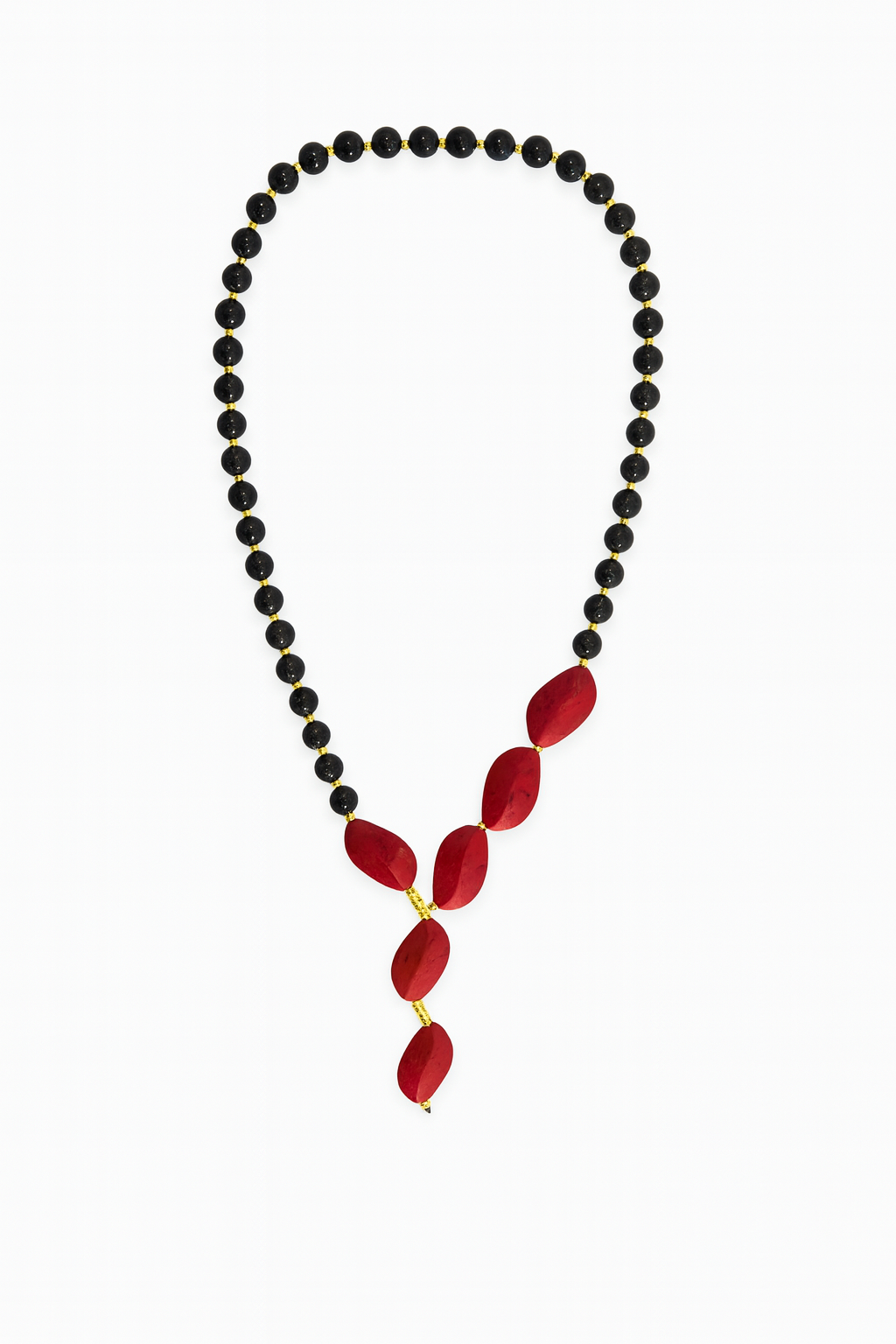 Crimson Eclipse Long Necklace     Code: NKL001