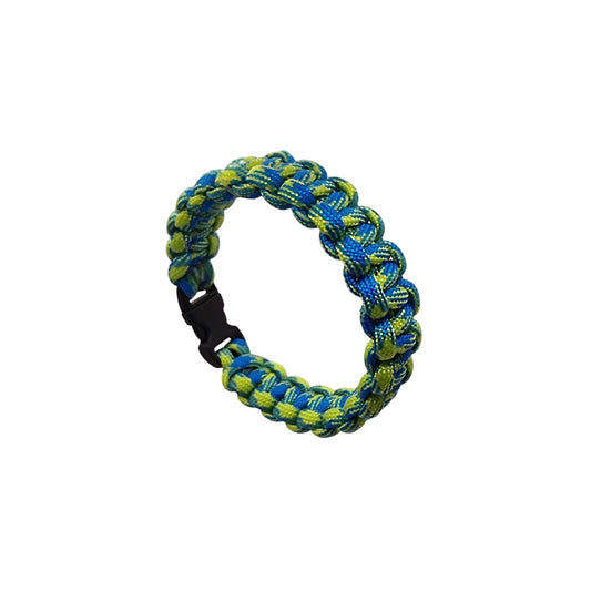 Blue & Green Fluo Paracord Survival Bracelet    Code: PRC001
