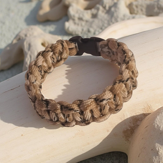 Brown Camouflage Paracord Survival Bracelet    Code: PRC002
