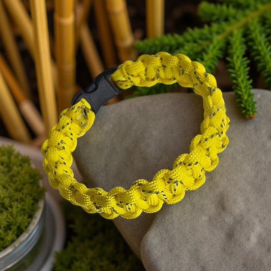 Yellow Fluo Paracord Survival Bracelet    Code: PRC003
