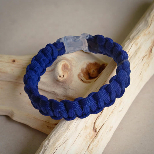 Navy Blue Paracord Survival Bracelet    Code: PRC005
