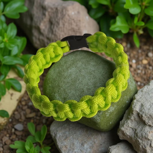 Green Fluo Paracord Survival Bracelet    Code: PRC006