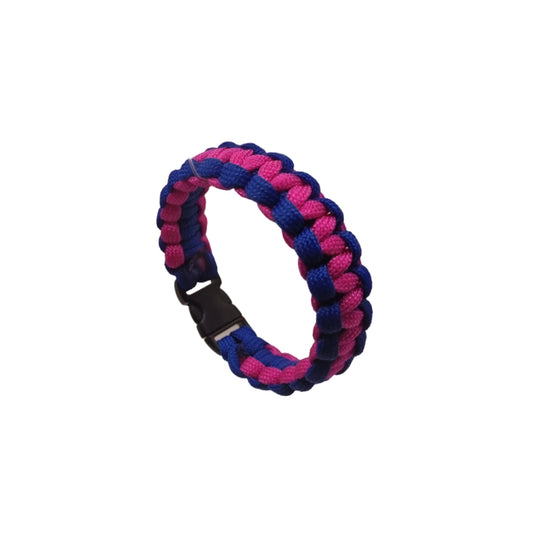 Navy Blue & Pink Paracord Survival Bracelet    Code: PRC009