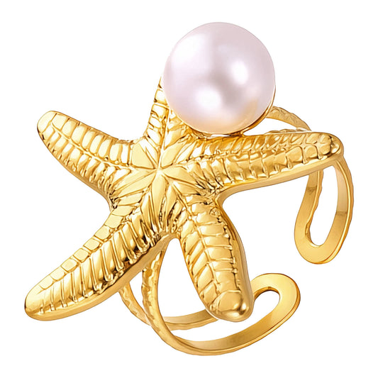 Pearl Starfish Ring      Code: RGP004