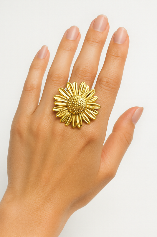 Golden Daisy Ring       Code: RGP009