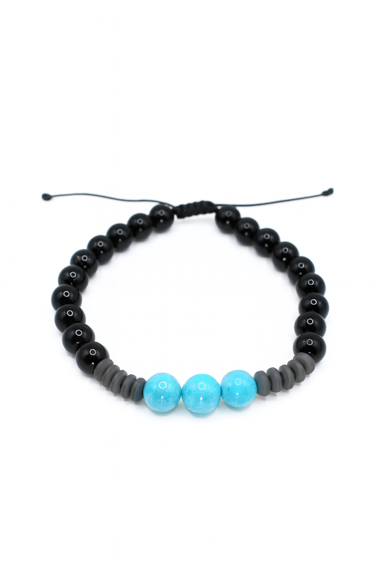 Obsidian Turquoise Dusk Bracelet      Code: SB005