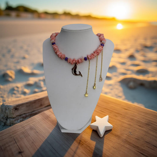 Aurora Seashell Charm Necklace     Code: NK0020